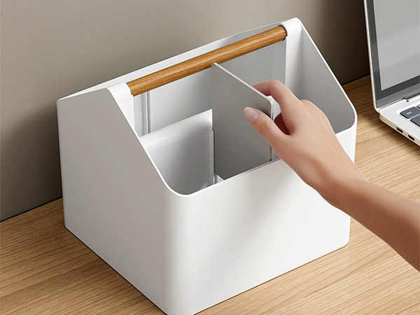 Desk organiser tray for small items for the bathroom for cosmetics
