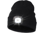 CHAPEAU AUTOMNE HIVER AVEC TORCHE LED NOIR USB 3 MODES D'ÉCLAIRAGE
