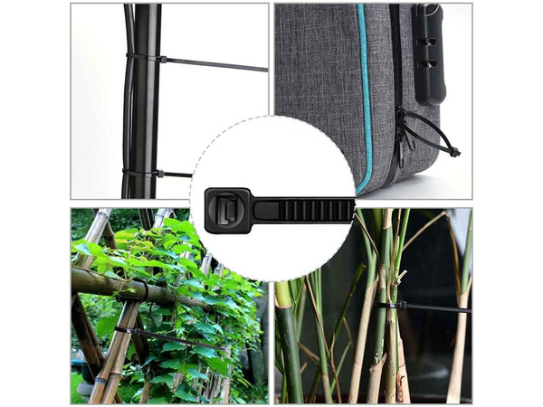 Opaski zaciskowe trytytki 3,6x200 100 szt czarne