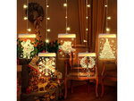 3d vidriera decoración luces de navidad