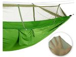 Hamak ogrodowy dwuosobowy turystyczny z moskitierą survival 250x140 wygodny
