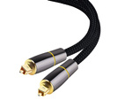Kabel przewód optyczny 3m oplatany toslink digital hq pozłacane końcówki