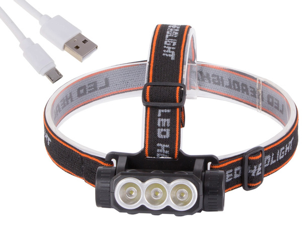 Priekinis žibintas priekinis žibintas įkraunamas 3x led