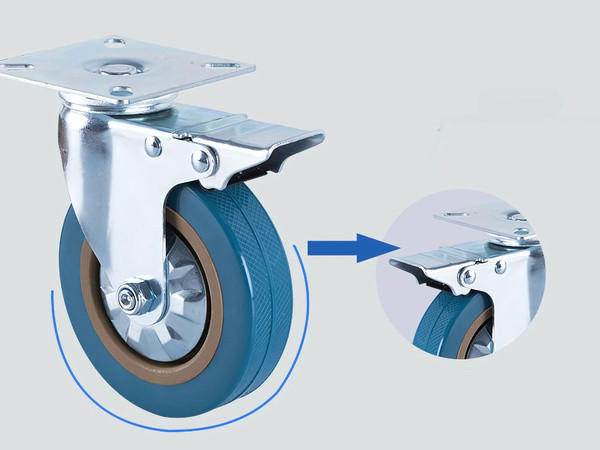 Furniture current wheel 3 inch romanic brake metal current wheel 75mm