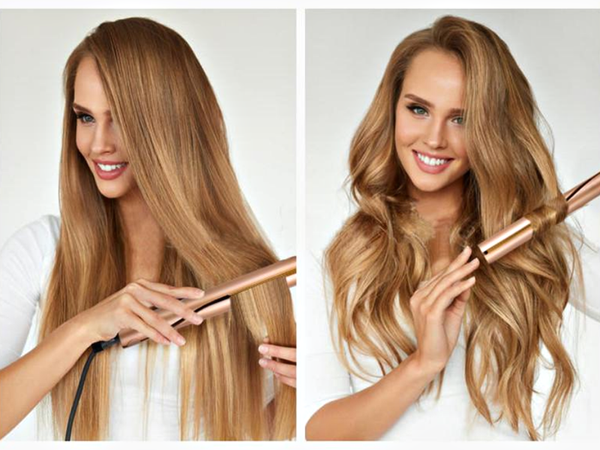 Păr îndreptare ceramică curling fier 2in1 twist