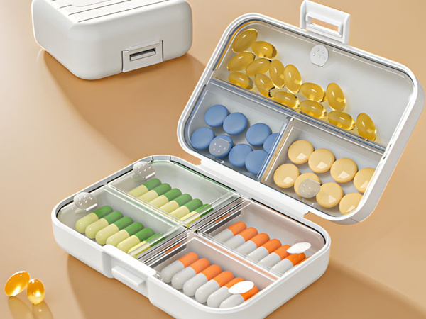 Medikamentenbehälter tablettenorganiser kapseln 7 fächer reisebox