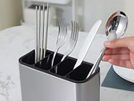 Range-couverts acier inoxydable organiseur de cuisine 4 compartiments plateau