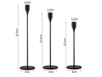 Portavelas glamour metal juego de mesa decorativo 3 pcs