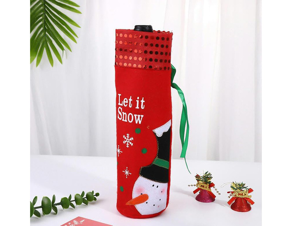 Christmas decoration snowman bottle cover christmas decoration