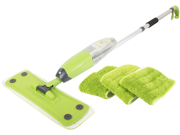 Mop plat avec laveur rotatif solide set de 3 cartouches de remplacement