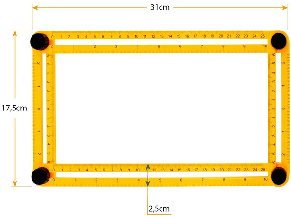Biseau multifonction gabarit règle mesure d'angle
