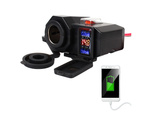 Prise allume-cigare moto voltmètre 2x usb