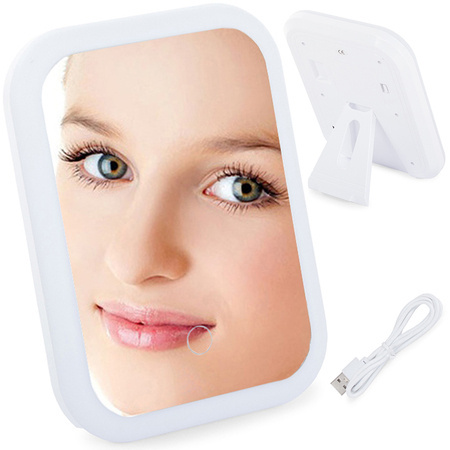 Miroir de maquillage éclairé par led