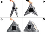 Scratching post triangle cat kennel cat bed toy ball