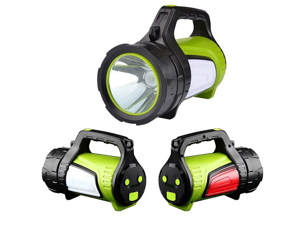 Wiederaufladbare led-taschenlampe suchscheinwerfer leistungsstarke powerbank