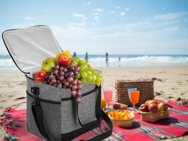 Thermal bag lunch box picnic food for the beach for drinking fridge 16l