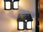 Lampă solară cu senzor de mișcare crepusculară 3 moduri impermeabile 1200lm