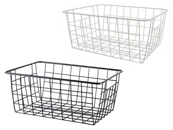 Bēniņu stiepļu grozs bēniņu metāla organizators virtuvei augļiem ietilpīgs