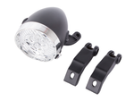 Front bike light 3 led batteries retro chrome