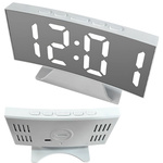 Reloj electrónico digital led despertador termómetro espejo de pie usb memoria