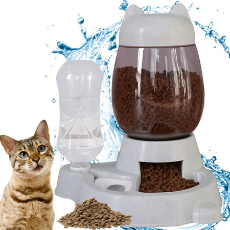 Comedero y bebedero para perros comedero automático para gatos 2en1