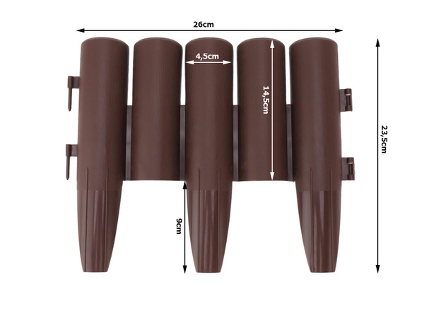 Zahradní palisada zahradní plot 215cm 8 elem.