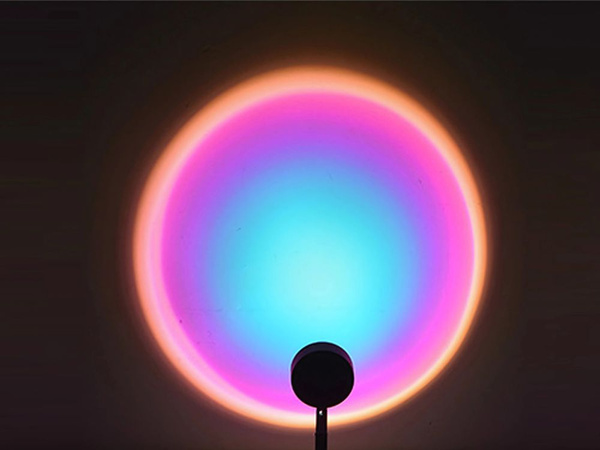 Projector lamp sunset east imitation metal led rgb usb + remote control