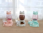 Distributeur de nourriture et d'eau pour chien distributeur automatique de gamelle pour chat conteneur 2en1