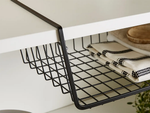 Cesta colgante bajo estante cesta metálica organizador cesta cocina blanco