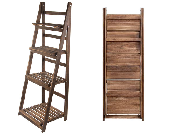 Blumenbeet hochstehender blumentopf aus holz 4-stöckiges bücherregal