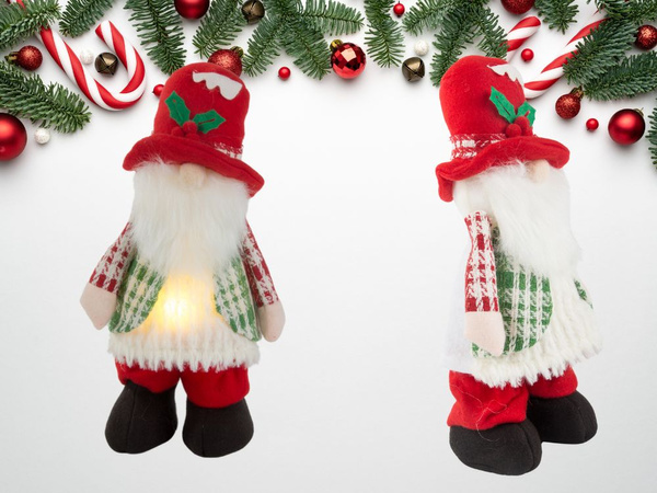 30cm ghost ghost lighted led bird árbol de navidad gnomos