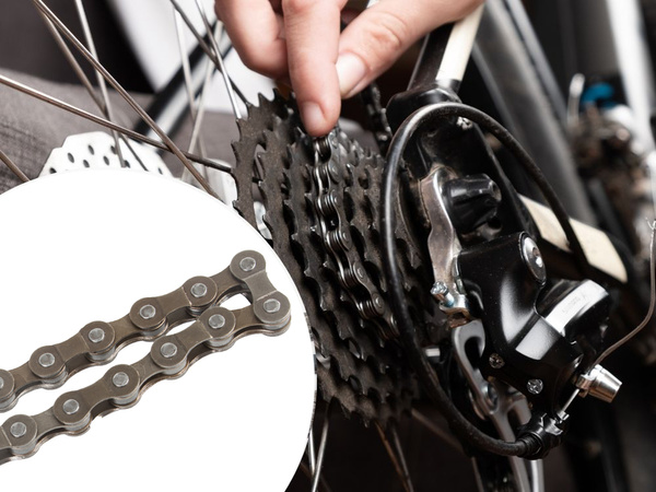 Cadena bicicleta 6/7/8 filas 116 eslabones mtb heavy duty con pasador