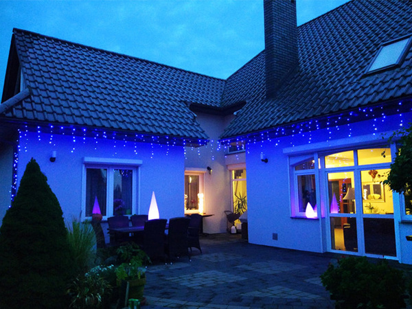 Fényfüggöny 300 led hideg fehér 10m kombinált karácsonyfa fényfüzér füzérrel