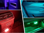 6 vodila svetilka rgb avto notranja razsvetljava brezžični dodatek