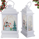 Lanterne de noël décoration lanterne led décoration vitrail lanterne bonhomme de neige