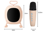 Bluetooth karaoke hangfal mikrofonnal, színes led-es négyzetekkel, rgb zene