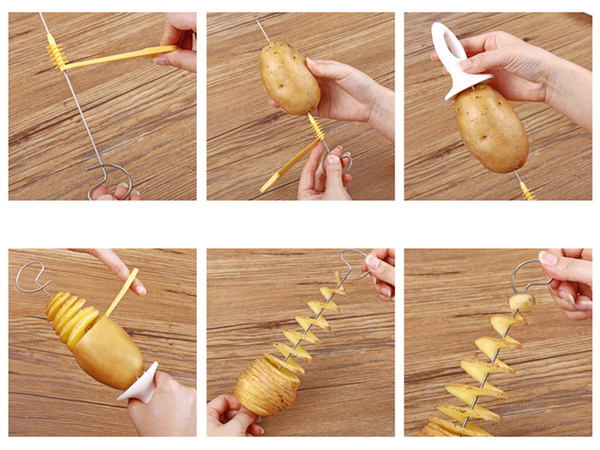 Mașină de chipsuri de cartofi twisted fryer