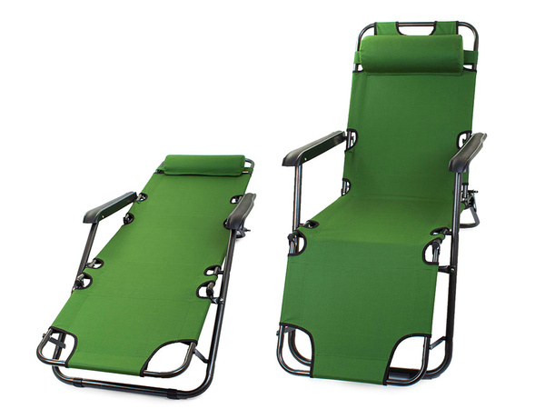 Garden sun lounger beach folding cushion reinforced soft