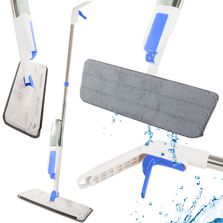 Flat mop with washer spray floor cleaner water mop