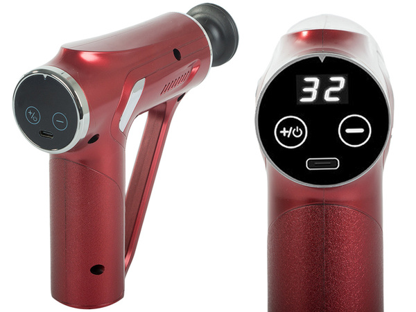 Pistolet do masażu pleców ciała nóg masażer mocny massage gun 4 końcówki