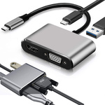 Adaptateur usb-c vers hdmi 4k vga hub usb 3.0 usb-c power delivery adapter
