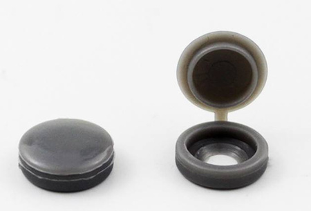 TAPAS PARA TORNILLOS 100 PCS GRIS OSCURO (400)