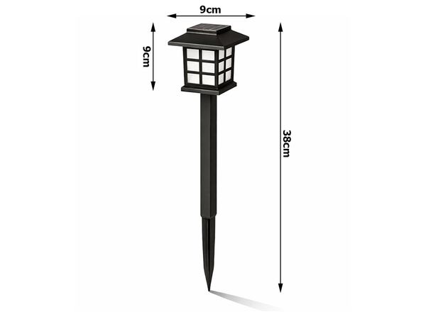 LAMPKI SOLARNE 6 SZT OGRODOWE LED CZUJNIK ZMIERZCHU SZPIKULEC TARAS BALKON