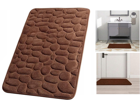 TAPIS DE SALLE DE BAIN 50X80 MARRON (50) GAB_B
