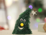 Árbol de navidad bailando cantando jugando regalo luminoso divertido para el lunes