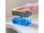 Dishwashing liquid dispenser sponge dispenser