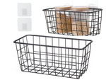 Cesta colgante organizador metálico estante colgante cocina negro