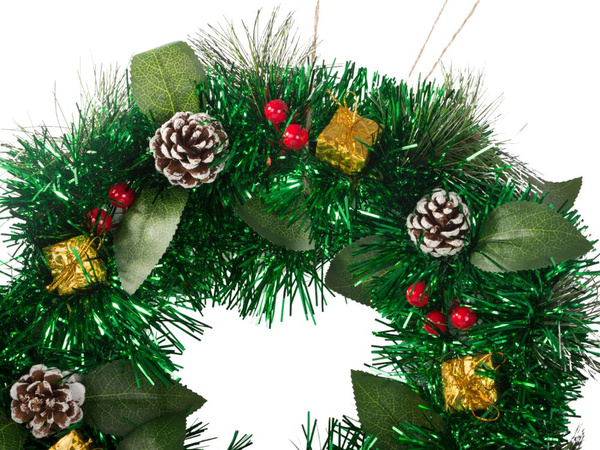 Guirlande couronne de noël décorations de noël décoration de porte fenêtre