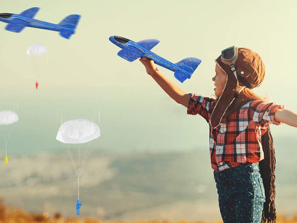 Kék repülőgép styropian glide nagy styropian 47c