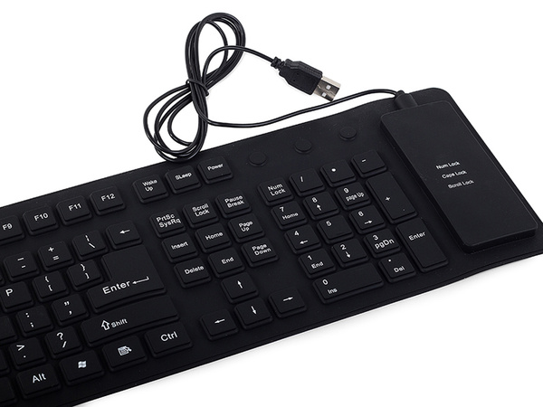 Silicona goma teclado negro usb numérico